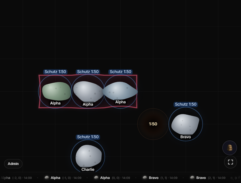 Karte mit platziertenSteinen